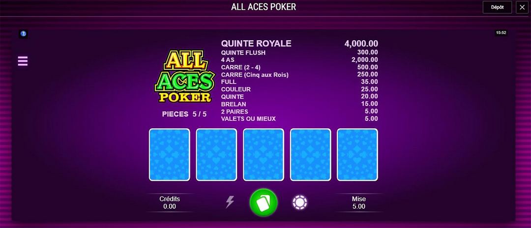 All Aces Poker là siêu phẩm mà nhiều người chọn lựa 